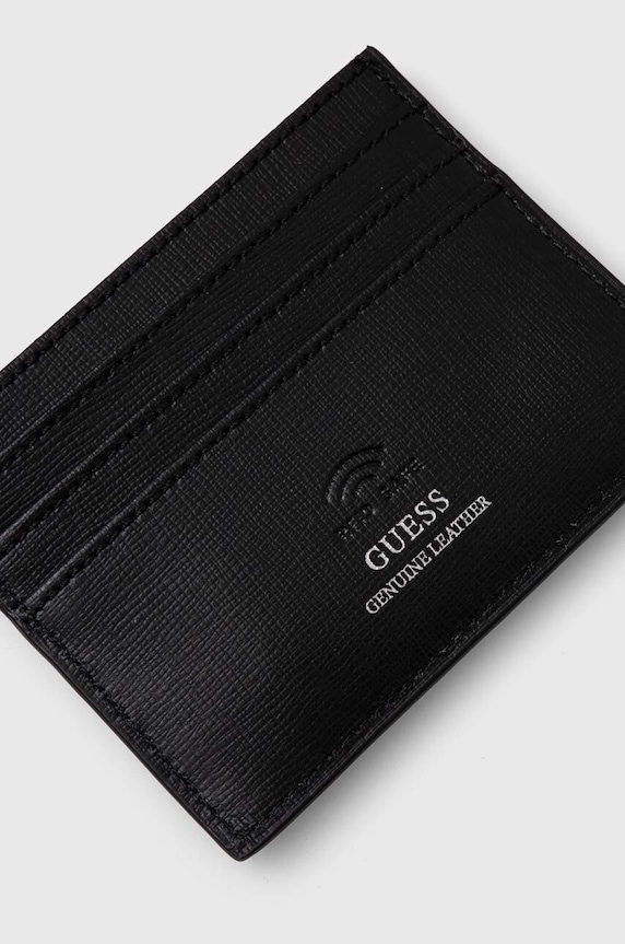Kožené puzdro na karty Guess MITO SMCSLE.LEA25 čierna SS25