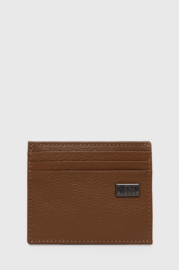 Diesel etui na karty skórzane etui na karty brązowy X09910.P0685