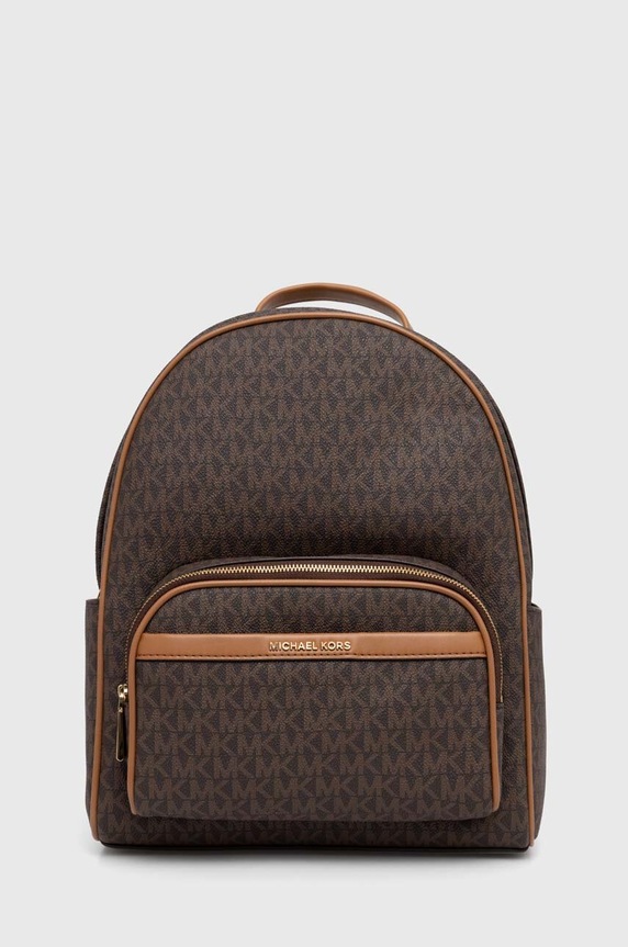 Ruksak MICHAEL Michael Kors imitacija zrnate kože smeđa 30S4G8XB2B
