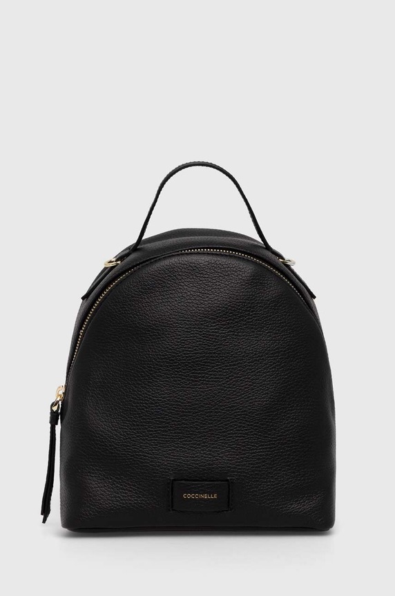 Coccinelle plecak skórzany skóra licowa czarny E5.Q1F.54.01.01
