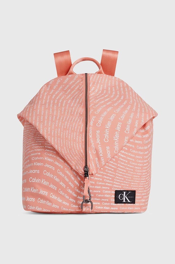 Dětský batoh Calvin Klein Jeans vzorovaný oranžová IU0IU00588.PPYH