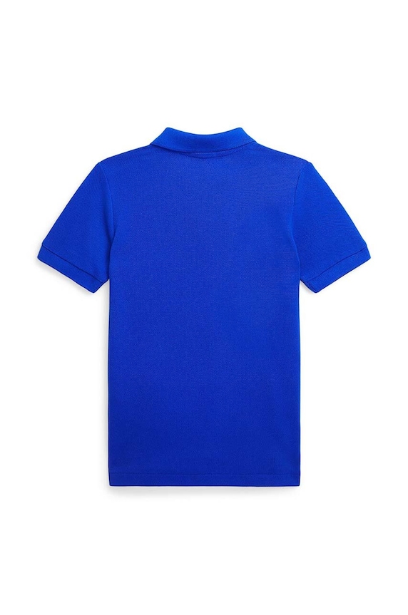 Детска памучна тениска с яка Polo Ralph Lauren 322853788011 син SS24