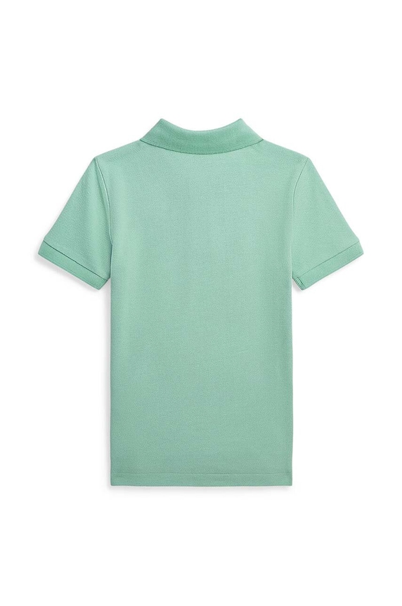 Детска памучна тениска с яка Polo Ralph Lauren 322936134001 зелен SS24