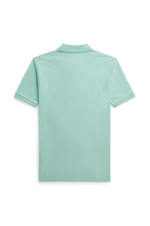 Детска памучна тениска с яка Polo Ralph Lauren 323936134001 зелен SS24