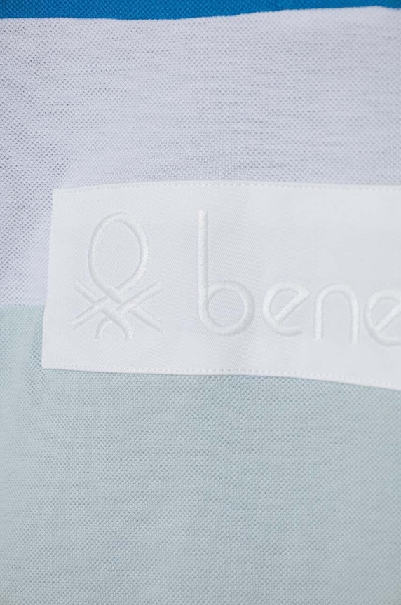 Dětská bavlněná polokošile United Colors of Benetton 3088C301G.G.Seasonal modrá SS24