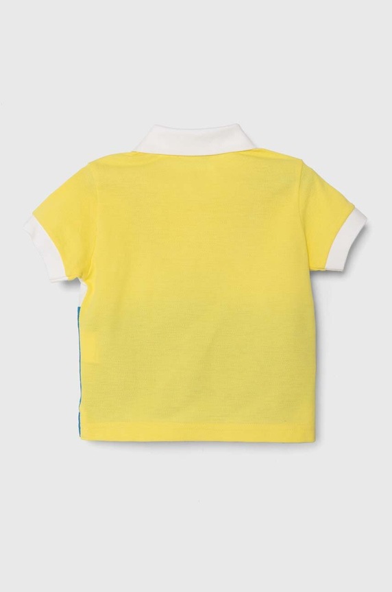 Dětská bavlněná polokošile United Colors of Benetton 3088G300N.P.Seasonal žlutá SS24