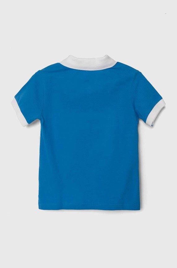 Dětská bavlněná polokošile United Colors of Benetton 3088G300N.P.Seasonal modrá SS24
