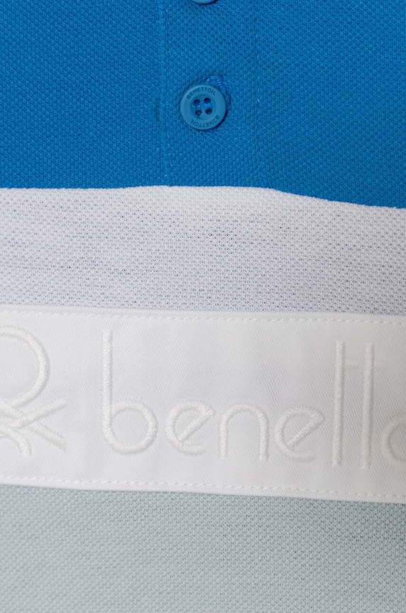 CHLAPEC Dětská bavlněná polokošile United Colors of Benetton 3088G300N.P.Seasonal modrá