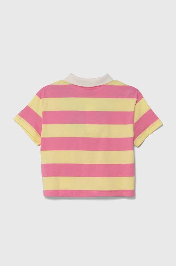 Detská bavlenná polokošeľa United Colors of Benetton 34BSC301F.G.Seasonal ružová SS24