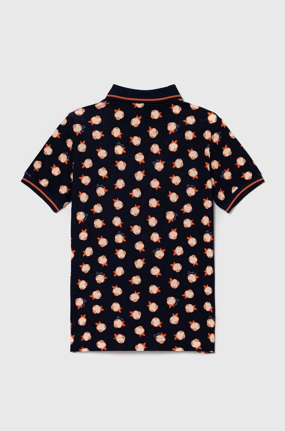CHLAPEC Dětská bavlněná polokošile United Colors of Benetton 361YC301H.G.Seasonal námořnická modř