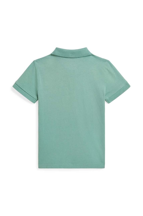 Детска памучна тениска с яка Polo Ralph Lauren 322942065002 зелен AW24