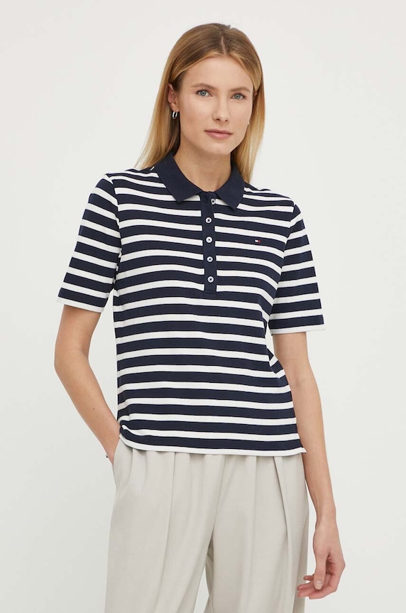 Tommy Hilfiger polo wzorzyste granatowy WW0WW39531