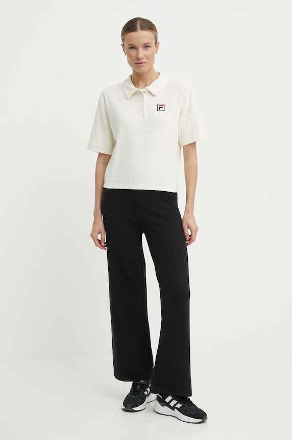 Bavlnené polo tričko Fila Lusaka FAW0753 béžová SS24