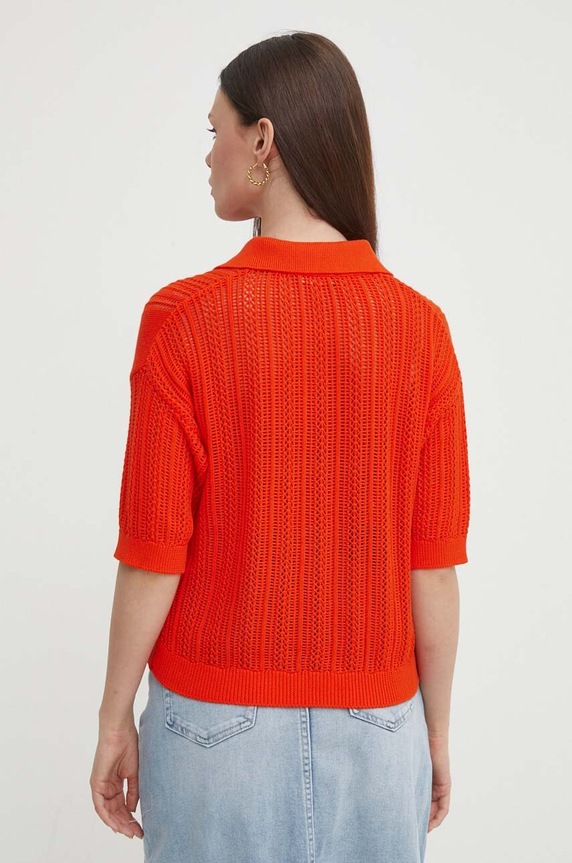 Odzież United Colors of Benetton sweter bawełniany 1394D300V pomarańczowy