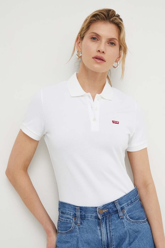 Levi's poló elasztánnal fehér 52599