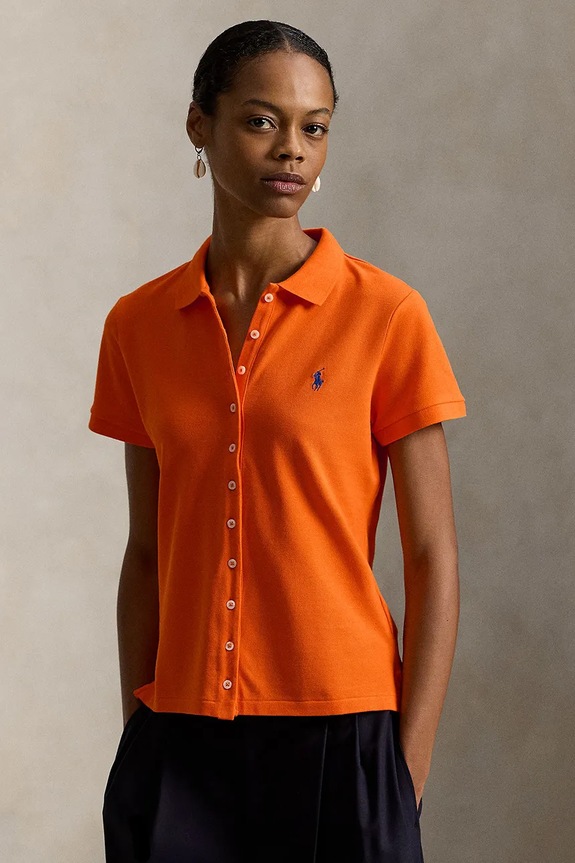 Polo majica Polo Ralph Lauren bez uzorka narančasta 211939272