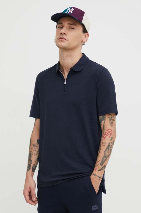 Polo majica HUGO bez uzorka mornarsko plava 50496003