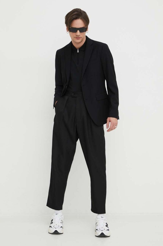 HUGO polo 50496003 czarny AW24