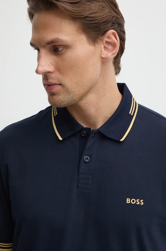 BOSS Green tricou polo Paul bleumarin 50506193