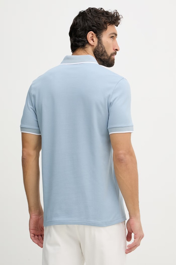 Îmbrăcăminte BOSS Orange polo bărbați din bumbac cu elastan Passertip 50507699 albastru