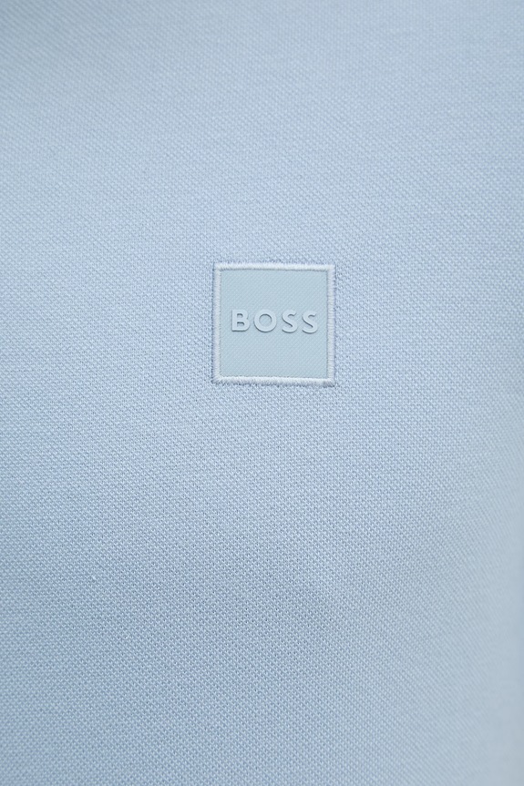 BOSS Orange polo bărbați din bumbac cu elastan Passertip 50507699 albastru