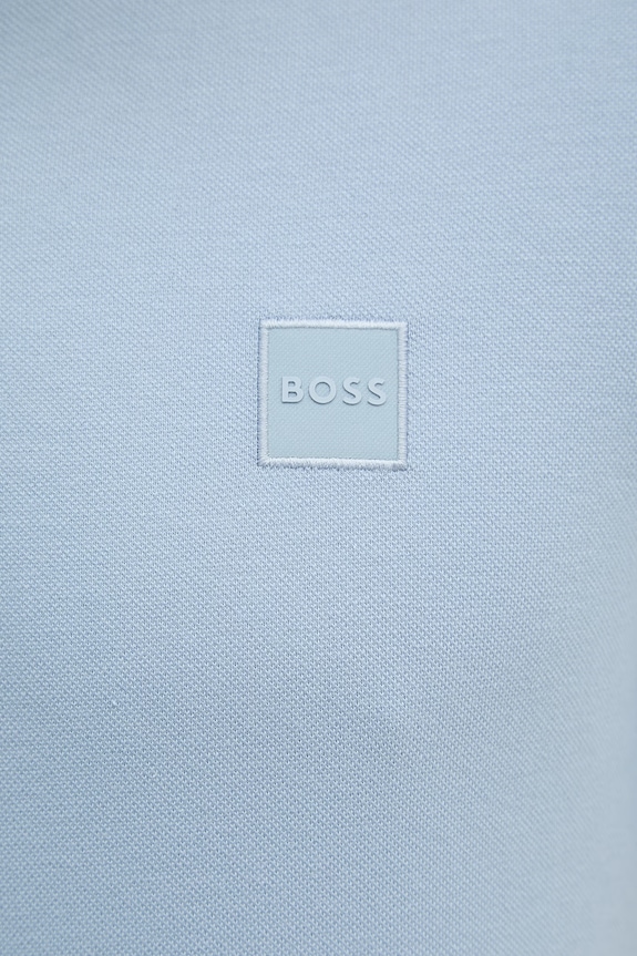 BOSS Orange polo bărbați din bumbac cu elastan Passertip 50507699 albastru