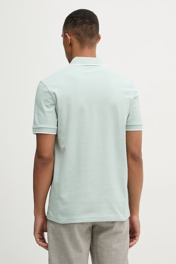 Abbigliamento BOSS Orange polo da uomo in cotone con elastan Passertip 50507699 turchese