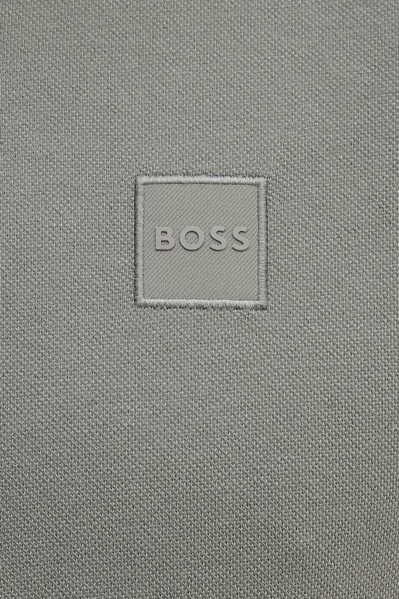 BOSS Orange polo pánské bavlněné s elastanem Passertip 50507699 zelená