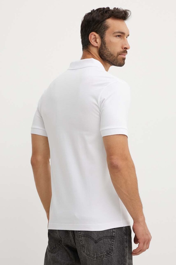 BOSS Orange polo męskie bawełniane z elastanem Passenger 50507803 biały AA00