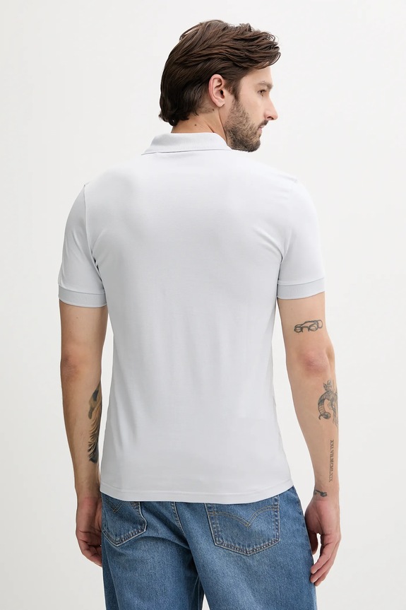 BOSS Orange polo tričko pánske bavlnené s elastanom Passenger 50507803 modrá AA00