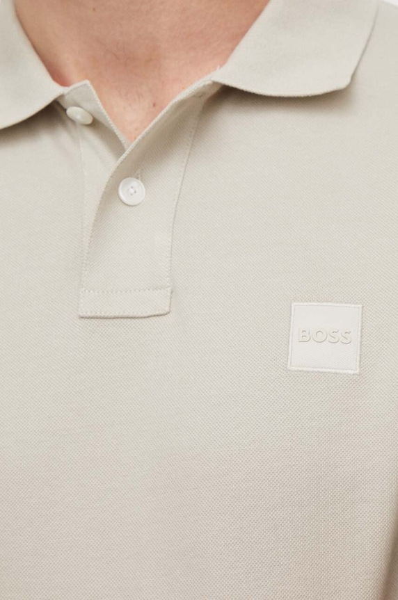BOSS Orange polo bărbătesc din bumbac cu elastan Passenger 50507803 verde