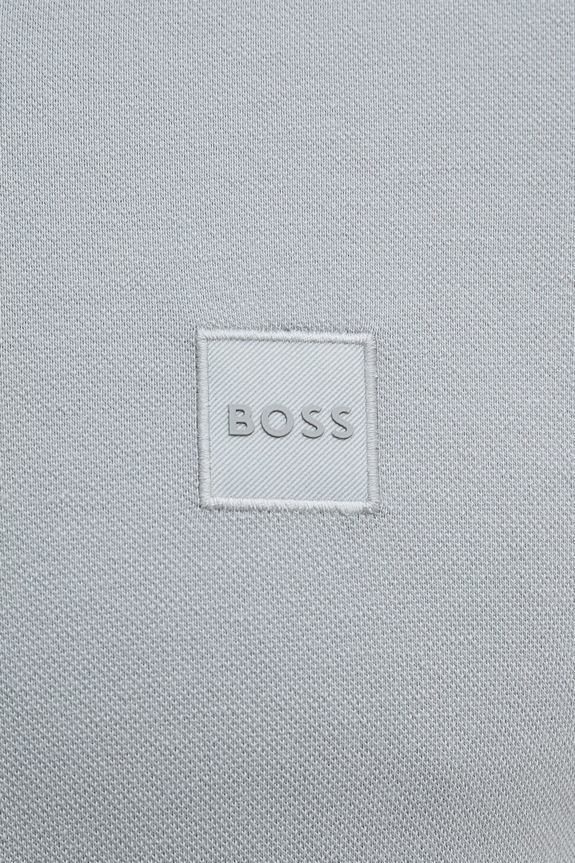 BOSS Orange polo bărbătesc din bumbac cu elastan Passenger 50507803 gri