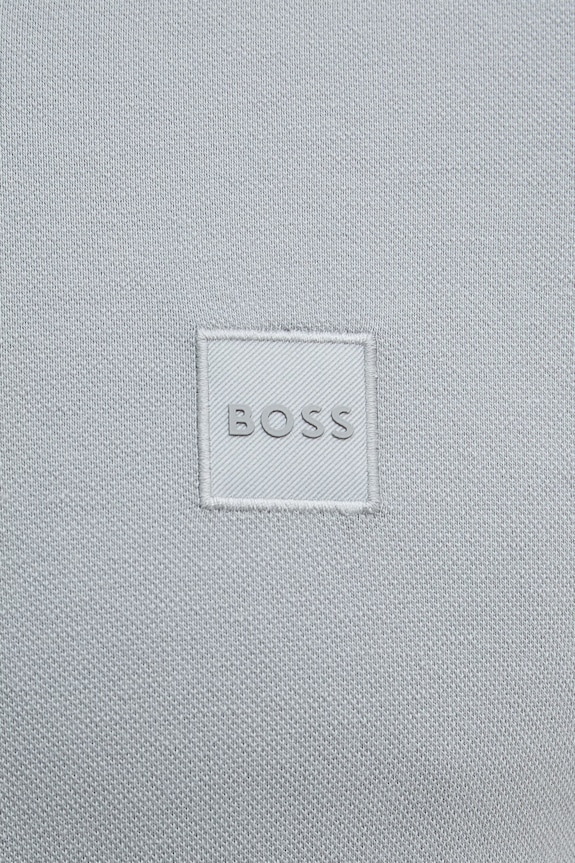 BOSS Orange polo bărbătesc din bumbac cu elastan Passenger 50507803 gri