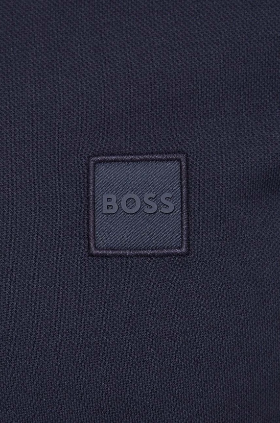 BOSS Orange polo tričko pánske bavlnené s elastanom Passenger tmavomodrá 50507803