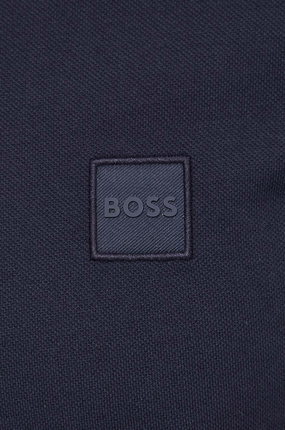 BOSS Orange polo tričko pánske bavlnené s elastanom Passenger tmavomodrá 50507803