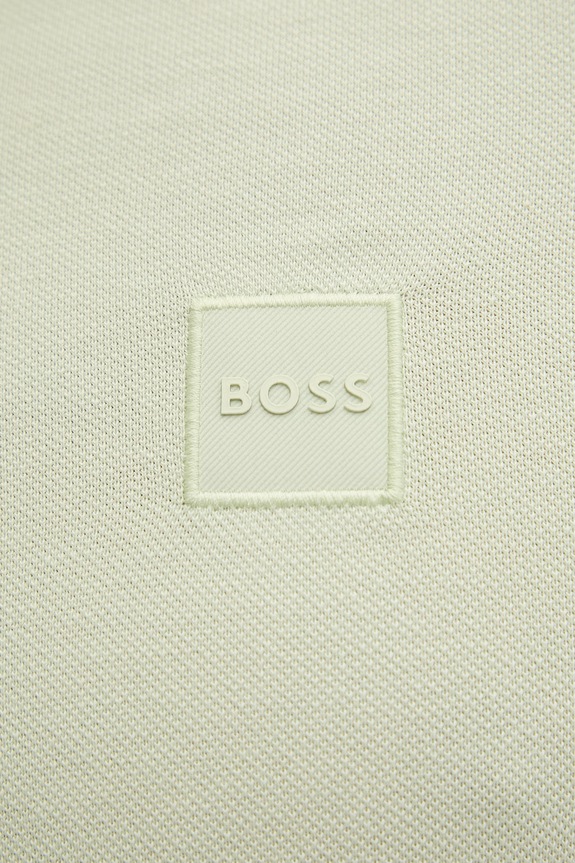 BOSS Orange πόλο ανδρικό βαμβακερό με ελαστάν Passenger 50507803 πράσινο
