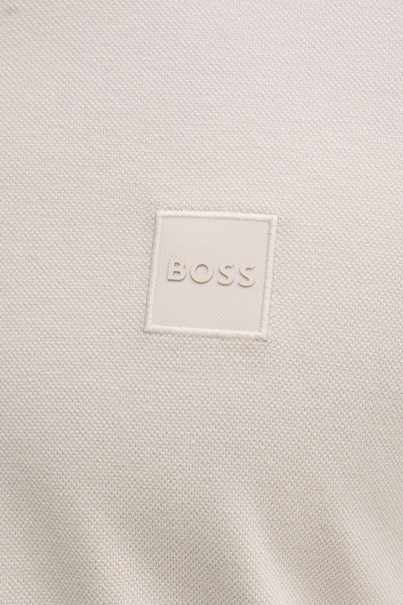 BOSS Orange polo tričko pánske bavlnené s elastanom Passenger 50507803 béžová