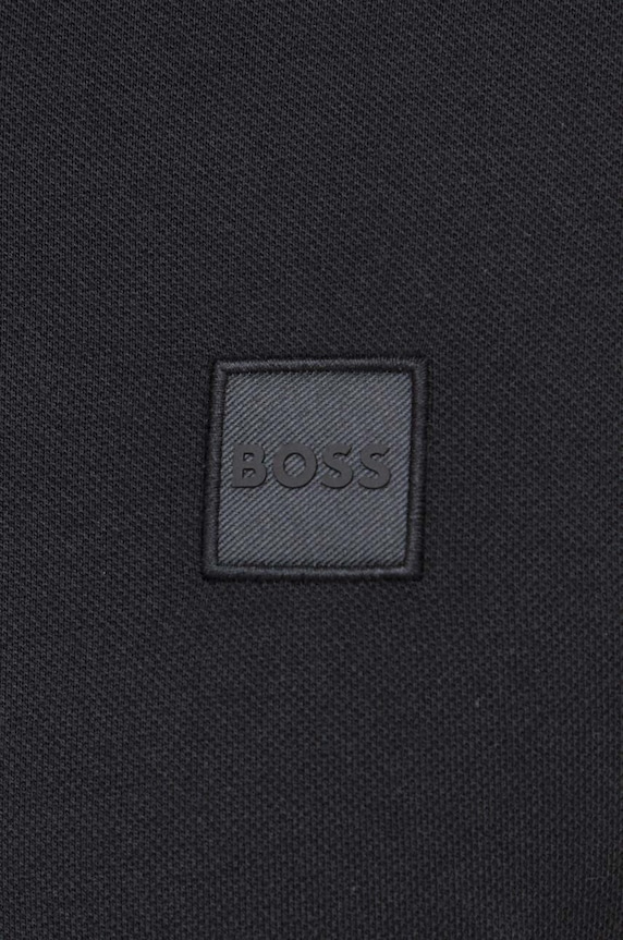 BOSS Orange polo tričko pánske bavlnené s elastanom Passenger 50507803 čierna