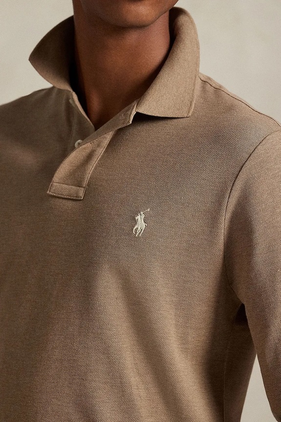 Ρούχα Βαμβακερή μπλούζα με μακριά μανίκια Polo Ralph Lauren 710680790 μπεζ