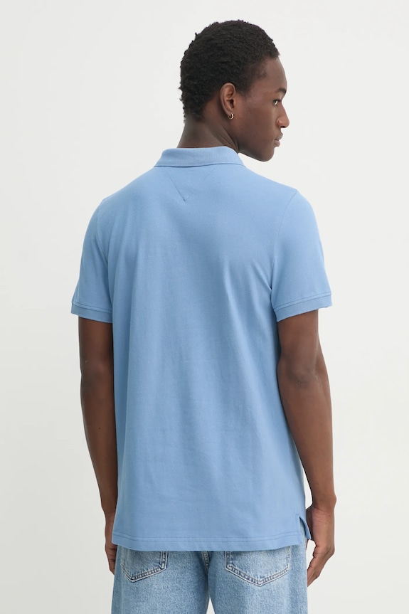 Îmbrăcăminte Tommy Jeans polo de bumbac DM0DM18312 albastru