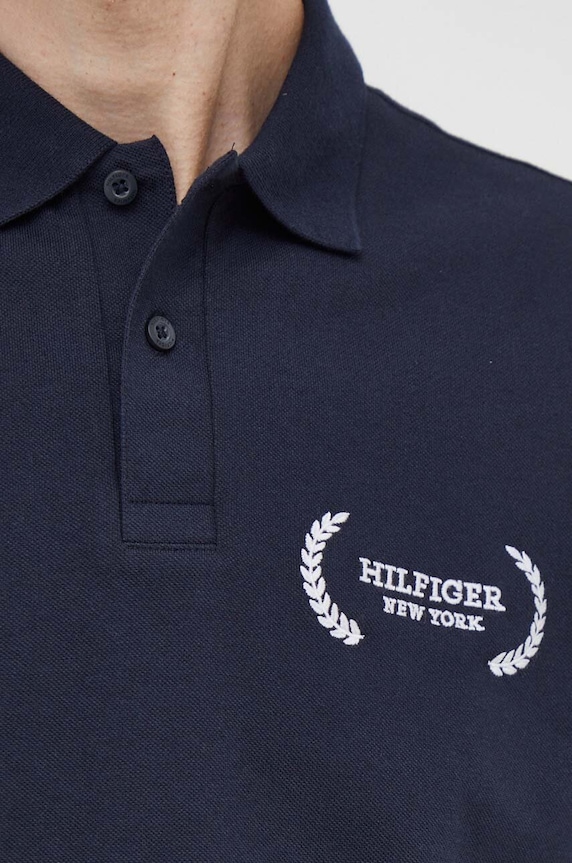 Bavlněné polo tričko Tommy Hilfiger MW0MW33582 námořnická modř