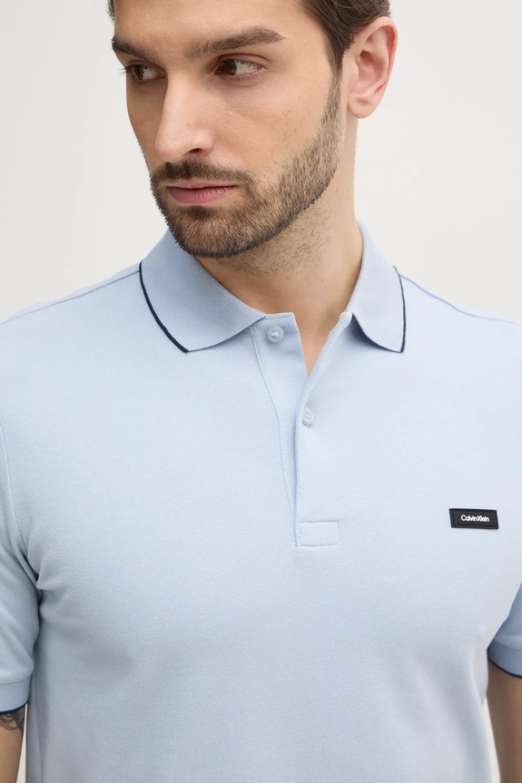 Polo tričko Calvin Klein modrá K10K112751