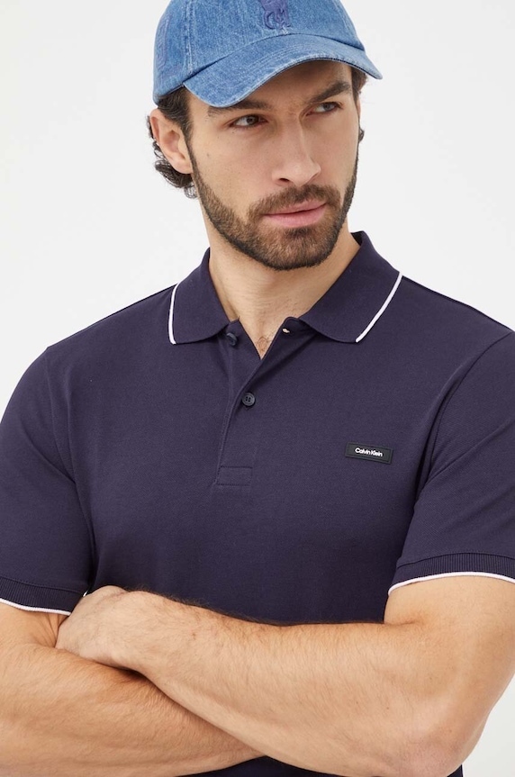 Odzież Calvin Klein polo K10K112751 granatowy