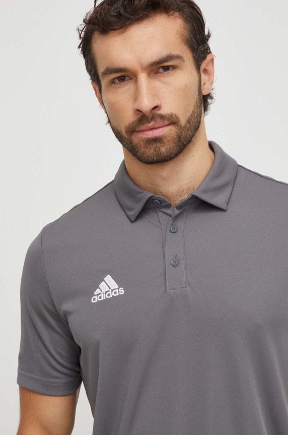 Tréninkové polo tričko adidas Performance Entrada 22 šedá H57486