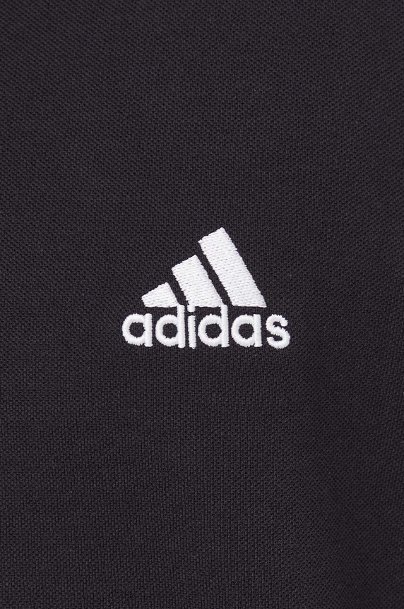 Βαμβακερό μπλουζάκι πόλο adidas Shadow Original IC9310 μαύρο
