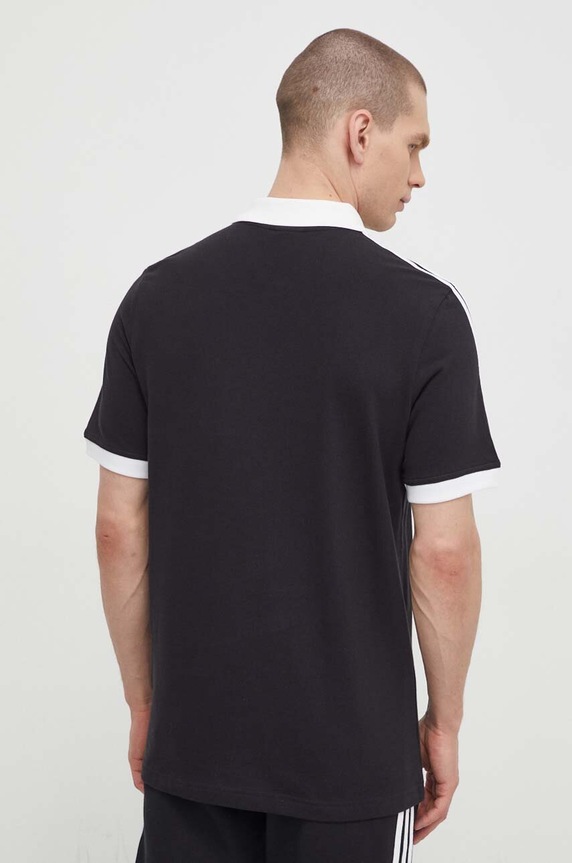 adidas Originals pamut póló Adicolor Classics 3-Stripes fekete IL2501