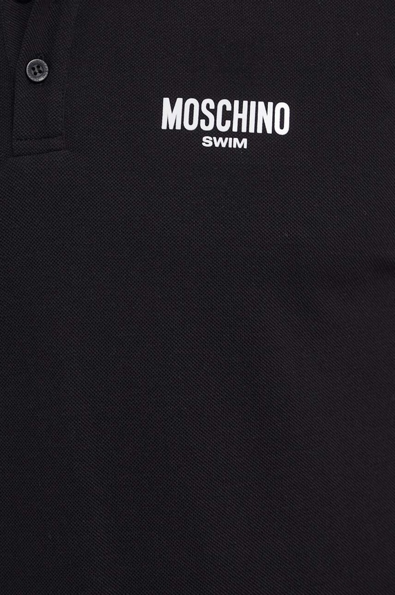 Moschino Underwear polo plażowe bawełniane czarny 1602.9309
