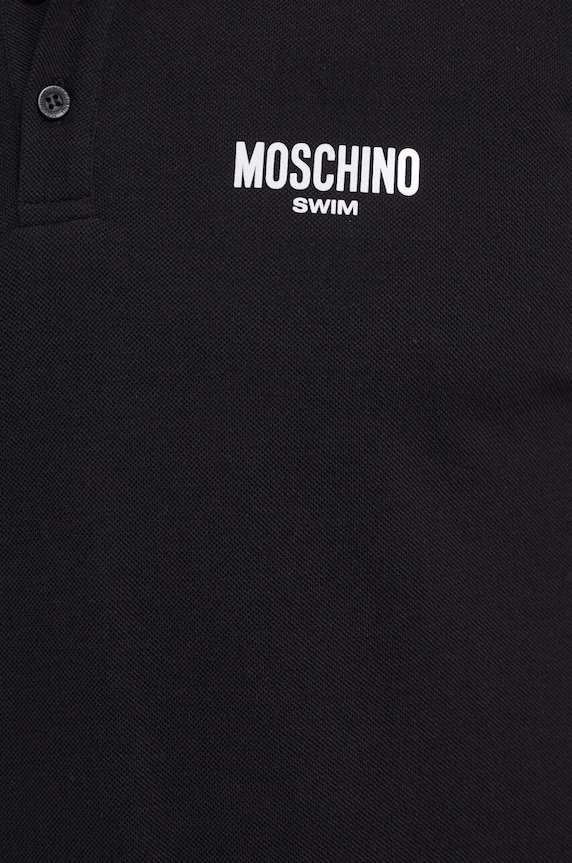 Moschino Underwear polo plażowe bawełniane czarny 1602.9309