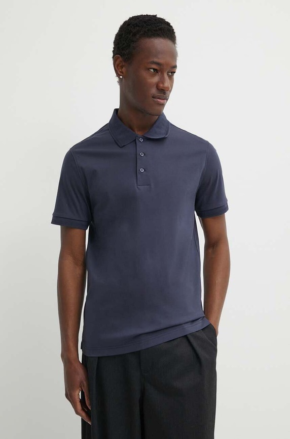 Tiger Of Sweden polo bawełniane Riose bawełna granatowy T68882038