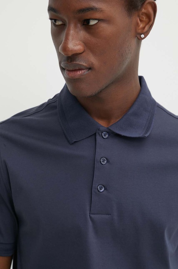 Tiger Of Sweden polo bawełniane Riose granatowy T68882038